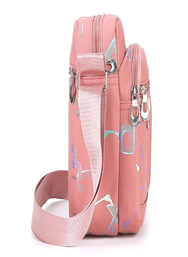 CAAORDKSO Small Messenger Bag for Women,Mini Crossbody Bag Shoulder Bag for Men, Small Messenger Satchel Bag 7.5 x 8.7 x 3 in (Pink) - Image 4